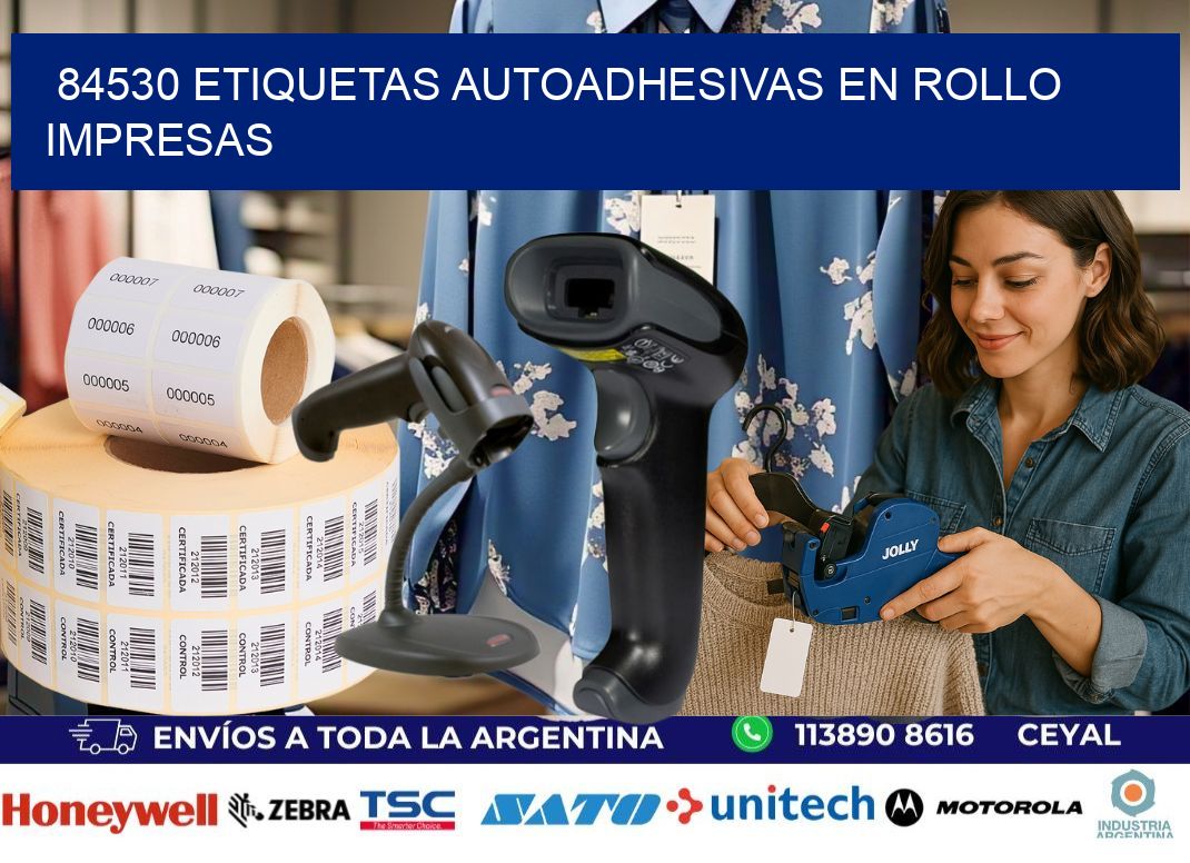 84530 Etiquetas autoadhesivas en rollo impresas