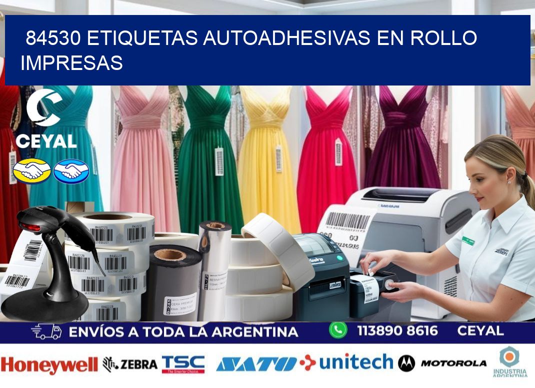 84530 Etiquetas autoadhesivas en rollo impresas