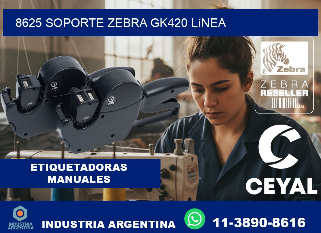 8625 soporte zebra gk420 línea