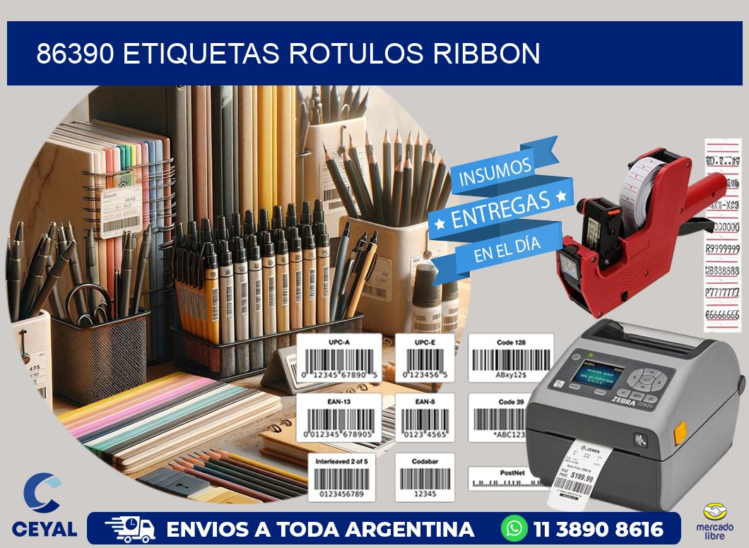 86390 Etiquetas rotulos ribbon
