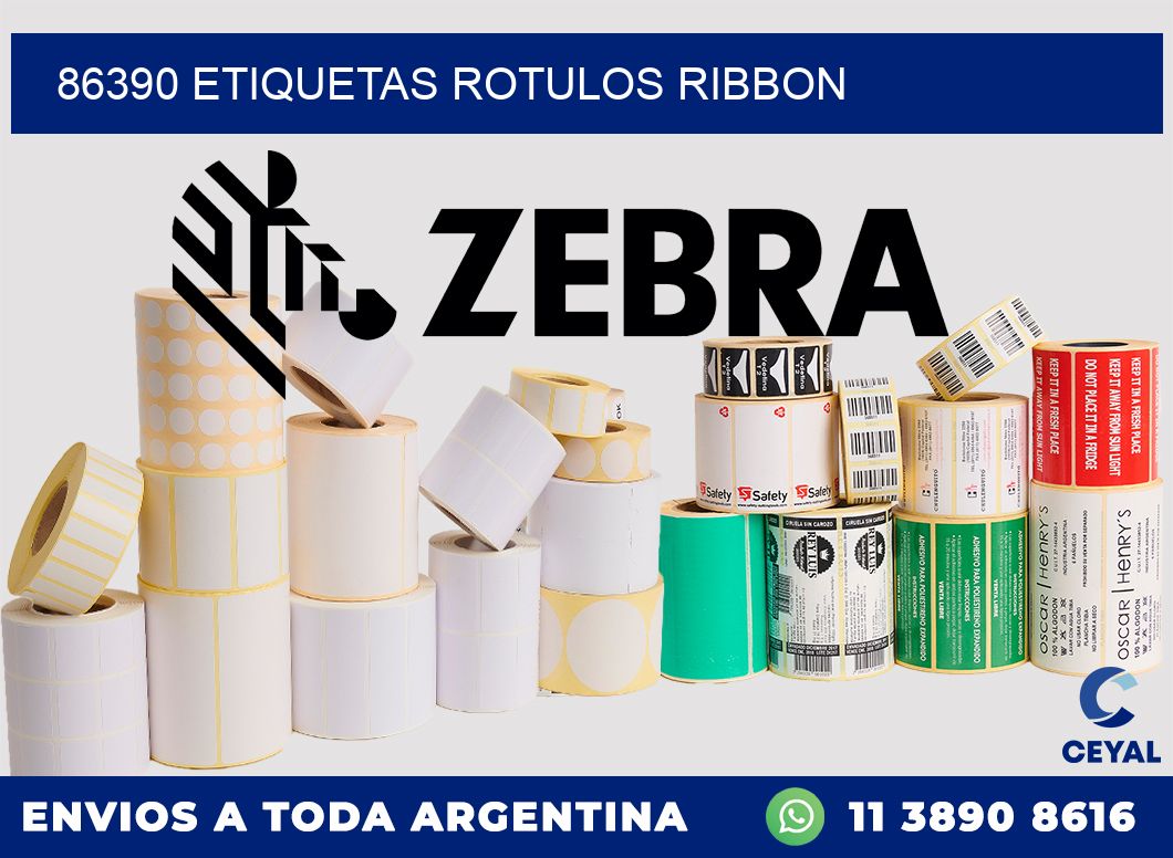 86390 Etiquetas rotulos ribbon
