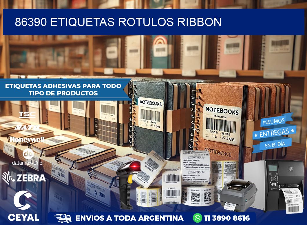 86390 Etiquetas rotulos ribbon