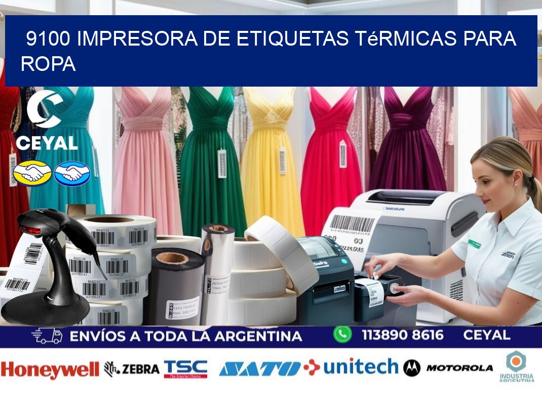 9100 impresora de etiquetas térmicas para ropa