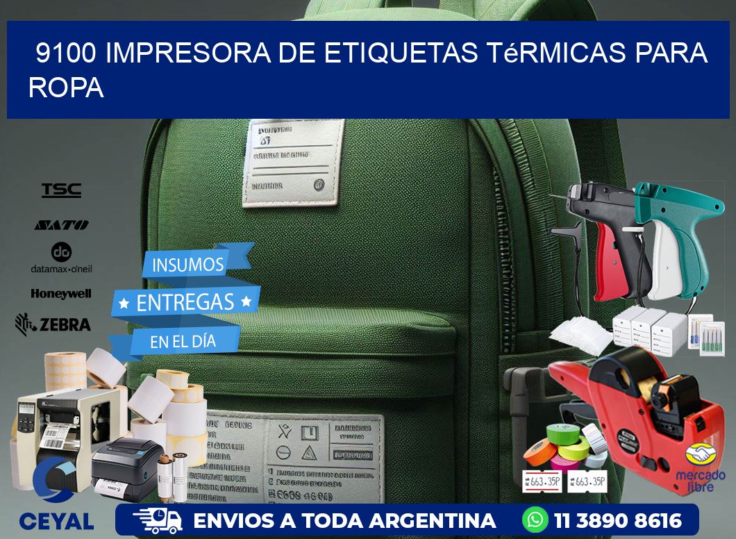 9100 impresora de etiquetas térmicas para ropa