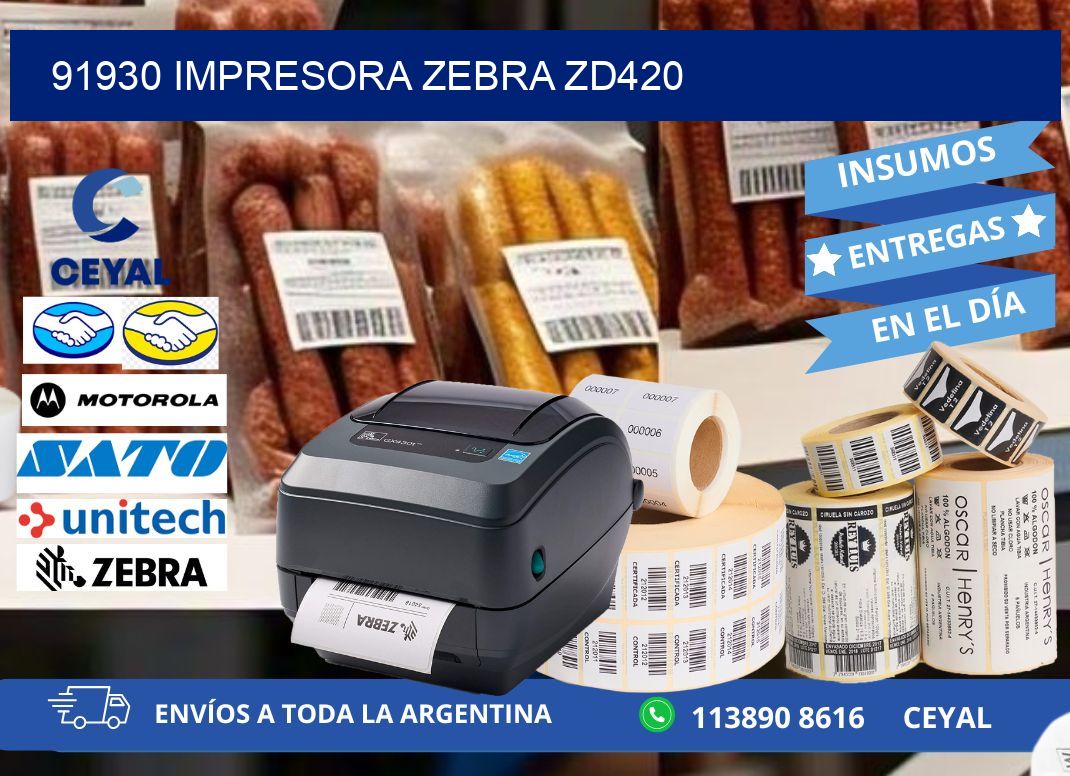 91930 Impresora Zebra ZD420