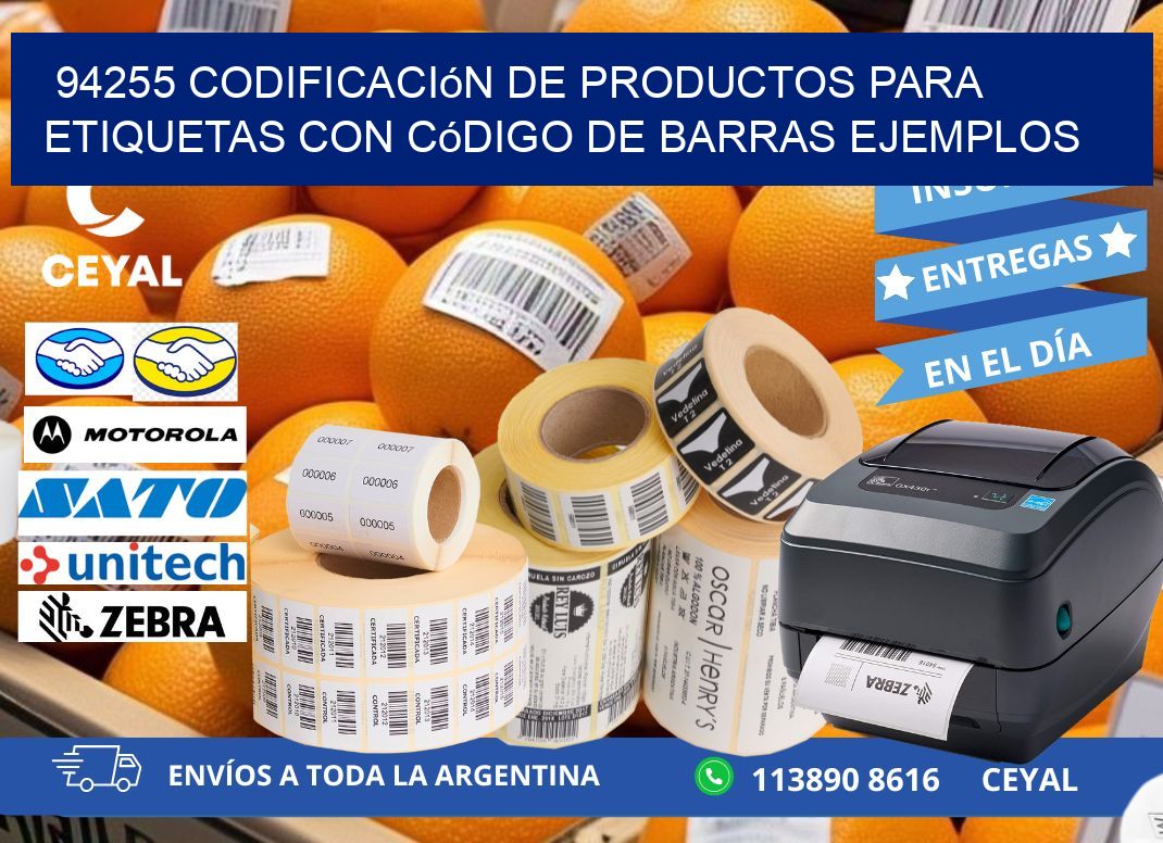 94255 Codificación de productos para etiquetas con código de barras ejemplos