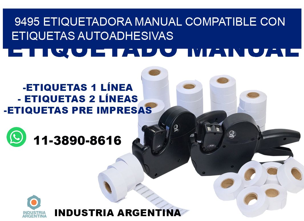9495 etiquetadora manual compatible con etiquetas autoadhesivas