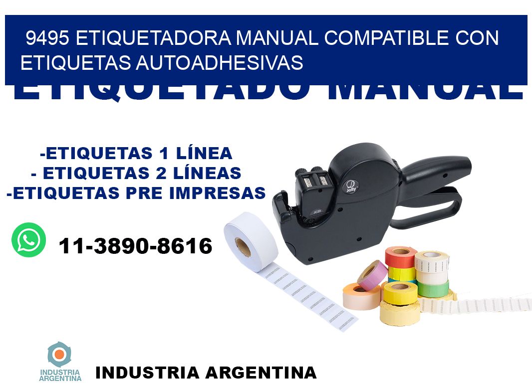 9495 etiquetadora manual compatible con etiquetas autoadhesivas