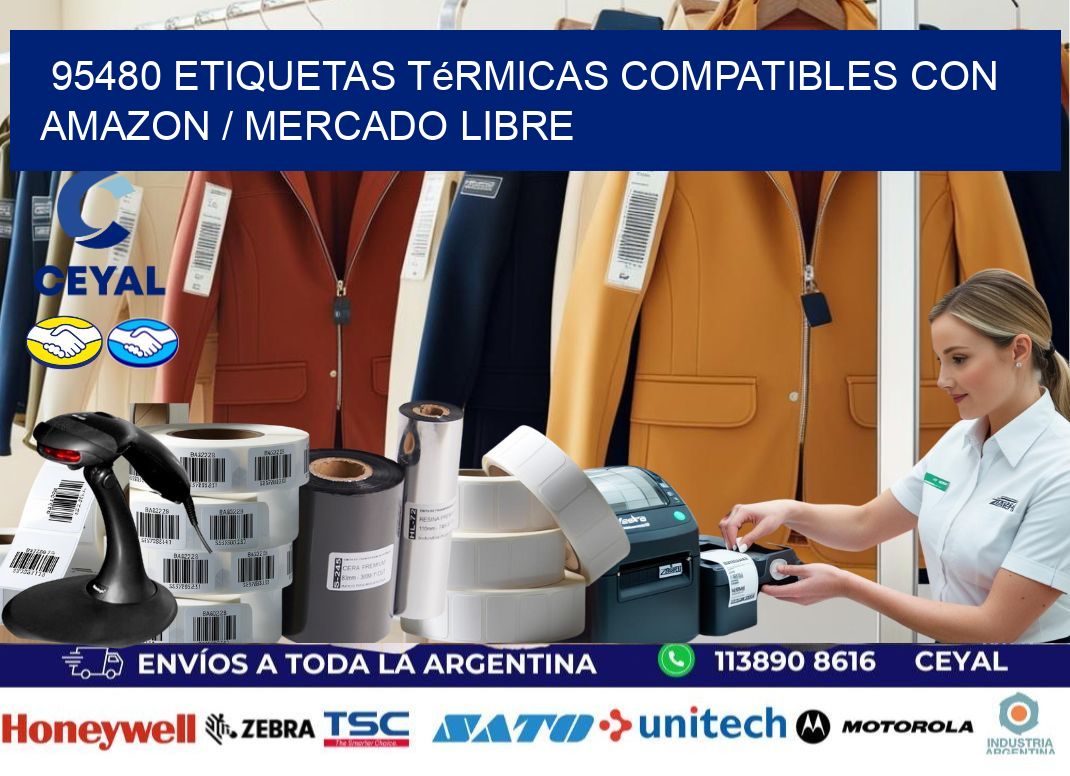 95480 etiquetas térmicas compatibles con Amazon / Mercado Libre