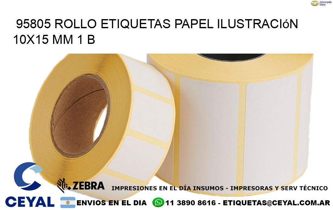 95805 Rollo Etiquetas Papel Ilustración 10×15 Mm 1 B