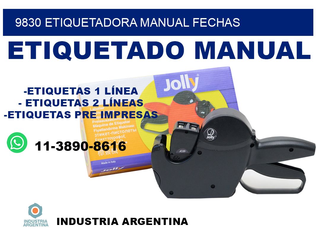 9830 etiquetadora manual fechas