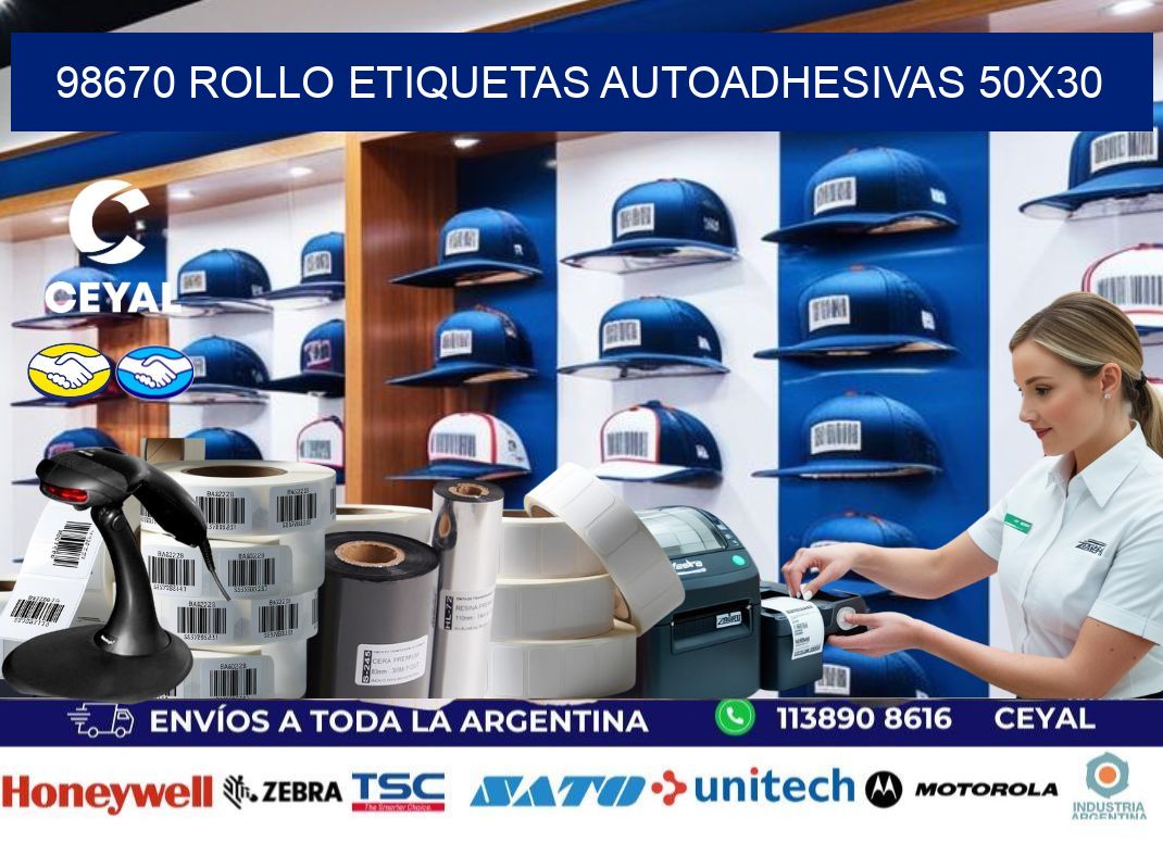 98670 Rollo Etiquetas autoadhesivas 50×30