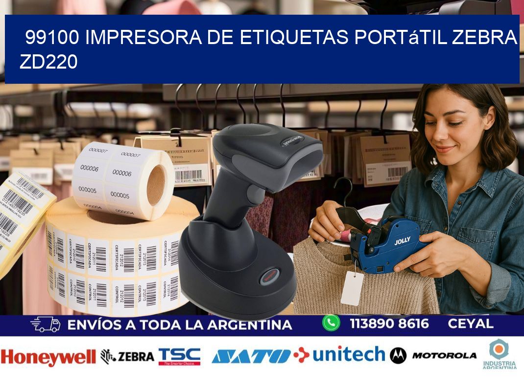 99100 impresora de etiquetas portátil Zebra ZD220