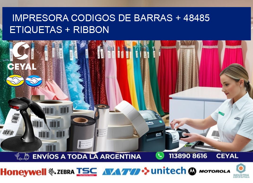 impresora codigos de barras + 48485 etiquetas + ribbon
