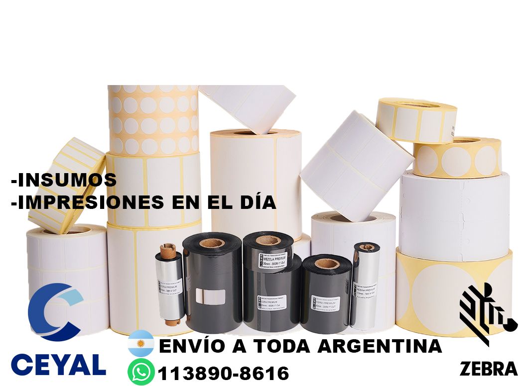 impresora zebra zd221 + 38820 etiquetas + ribbon