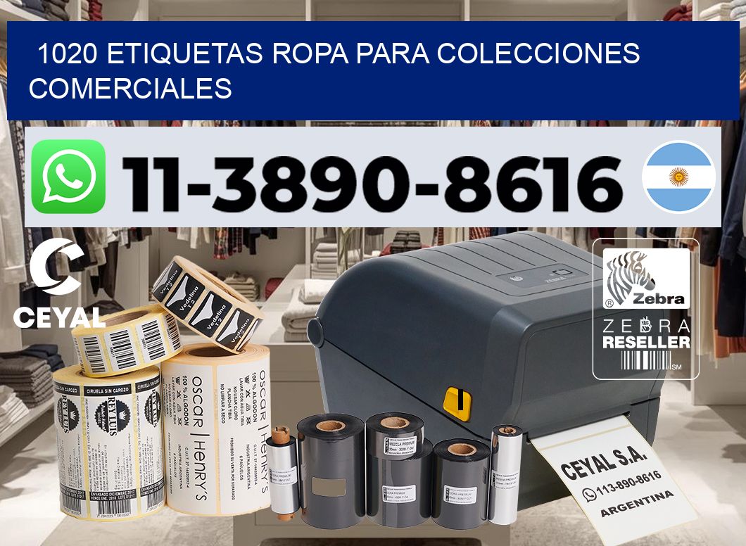 1020 Etiquetas ropa para colecciones comerciales