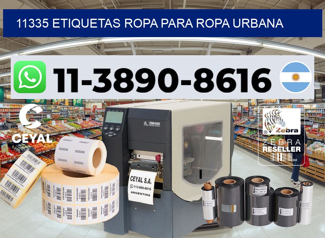 11335 Etiquetas ropa para ropa urbana