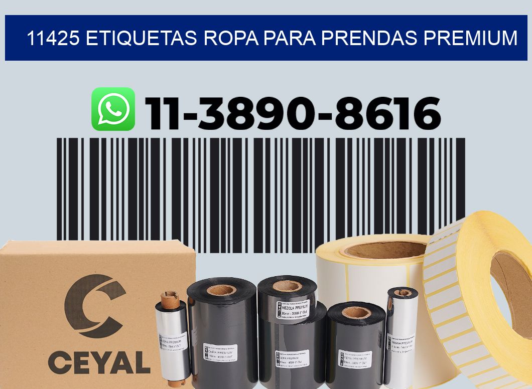 11425 Etiquetas ropa para prendas premium