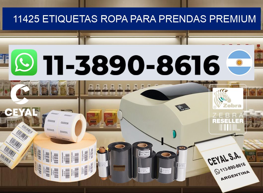 11425 Etiquetas ropa para prendas premium