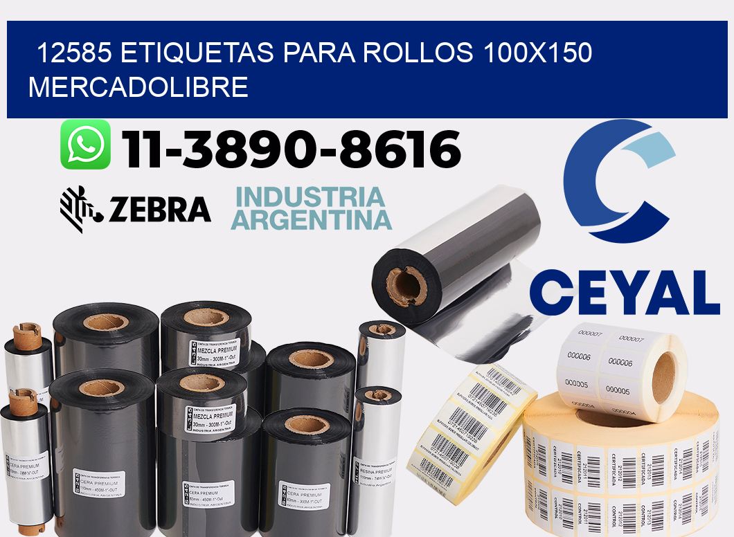 12585 etiquetas para rollos 100x150 mercadolibre
