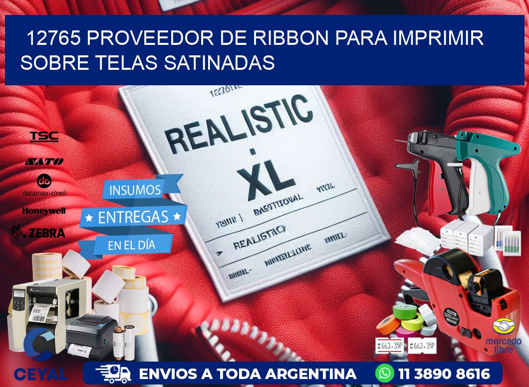 12765 proveedor de ribbon para imprimir sobre telas satinadas