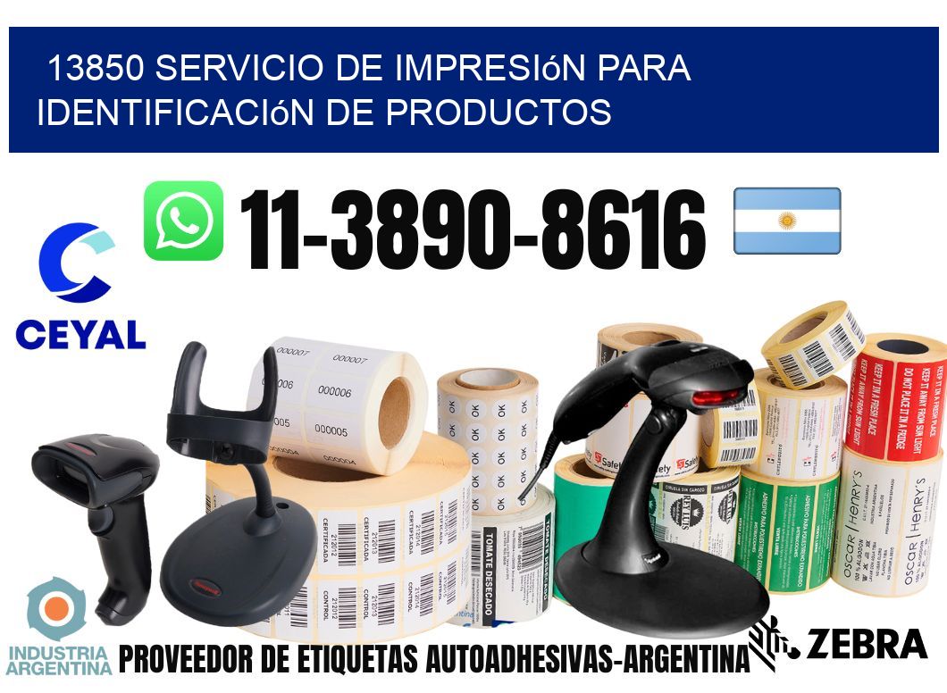 13850 Servicio de impresión para identificación de productos