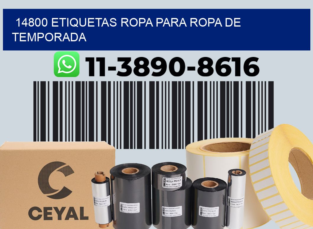 14800 Etiquetas ropa para ropa de temporada