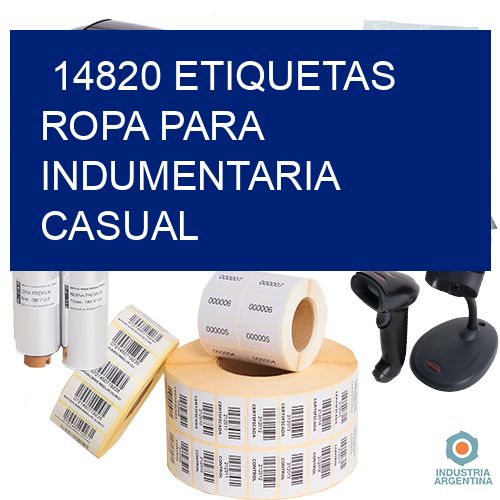 14820 Etiquetas ropa para indumentaria casual