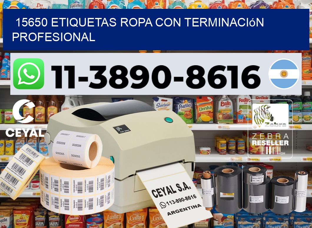 15650 Etiquetas ropa con terminación profesional