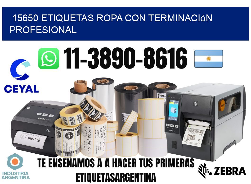 15650 Etiquetas ropa con terminación profesional