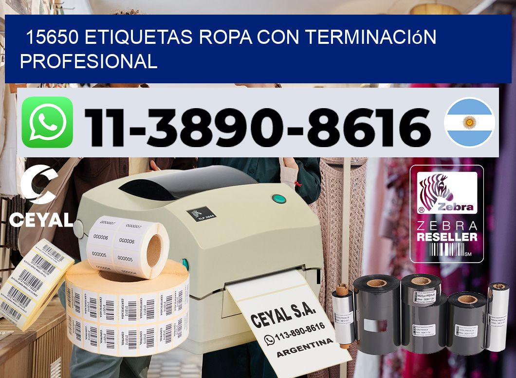15650 Etiquetas ropa con terminación profesional