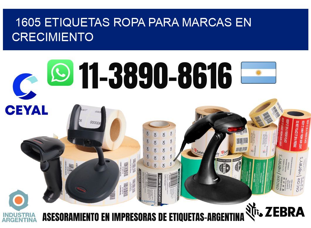 1605 Etiquetas ropa para marcas en crecimiento