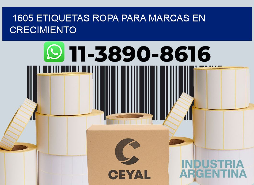 1605 Etiquetas ropa para marcas en crecimiento