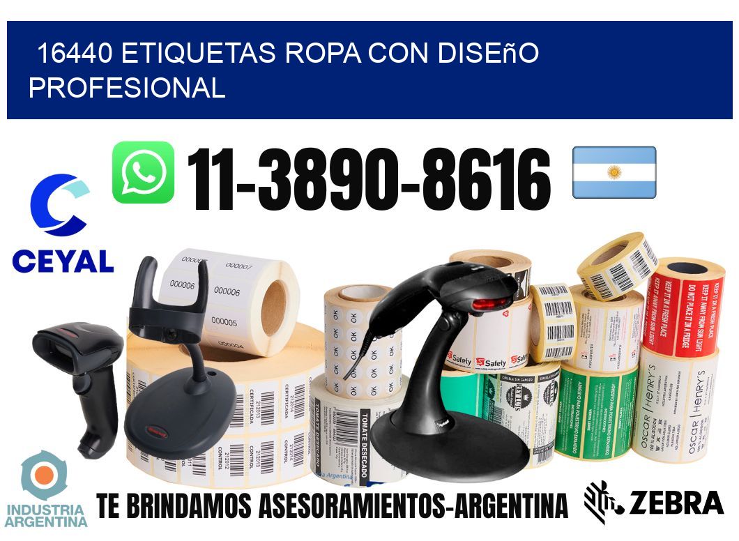 16440 Etiquetas ropa con diseño profesional