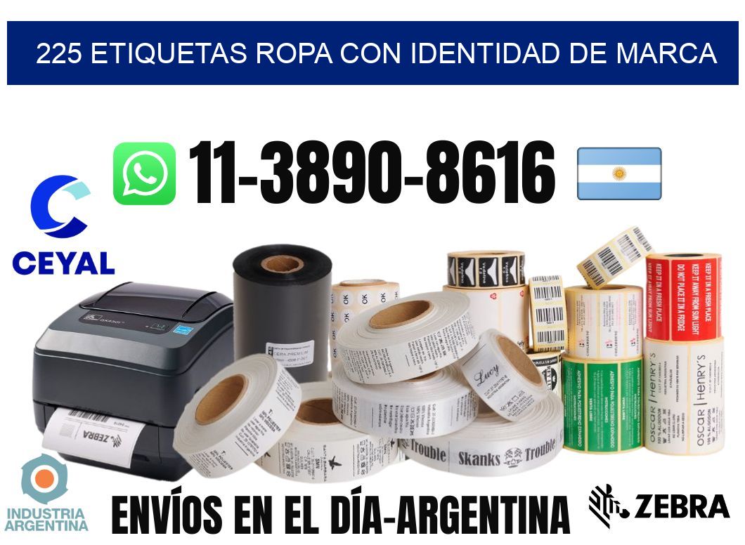 225 Etiquetas ropa con identidad de marca
