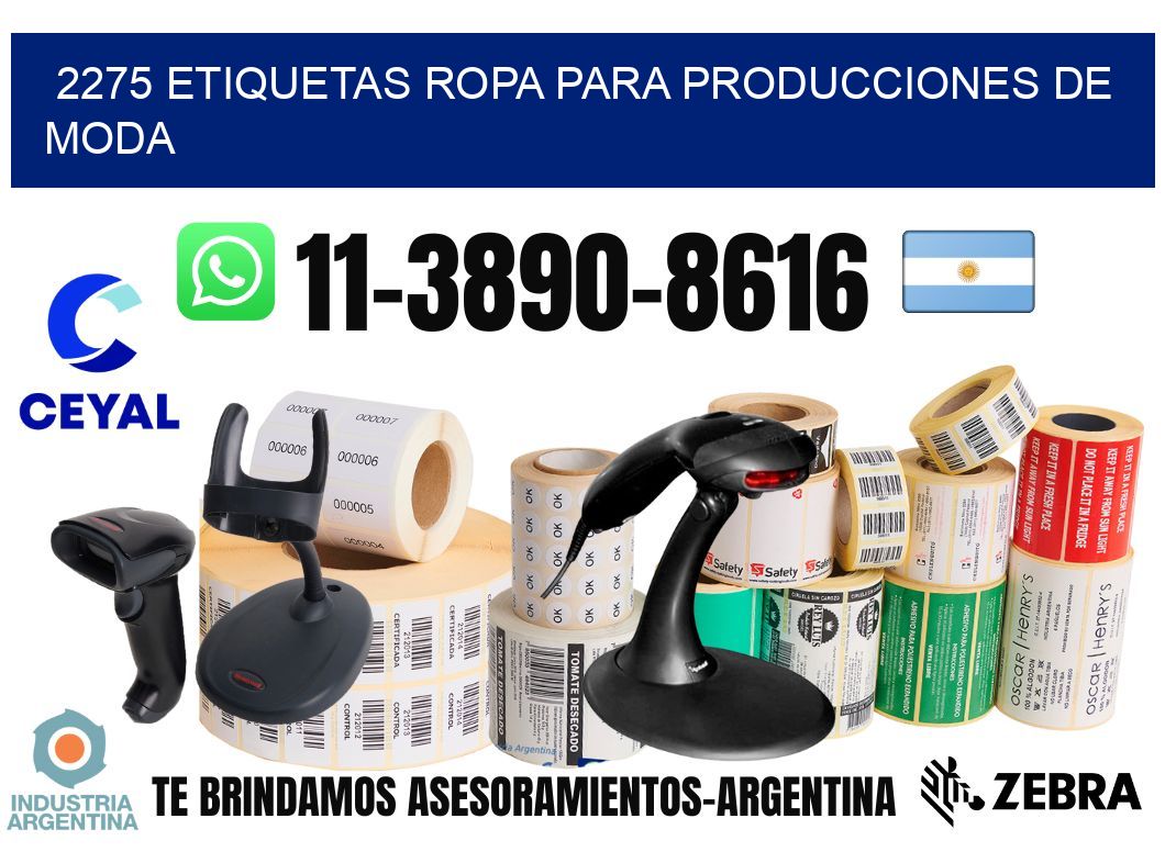 2275 Etiquetas ropa para producciones de moda