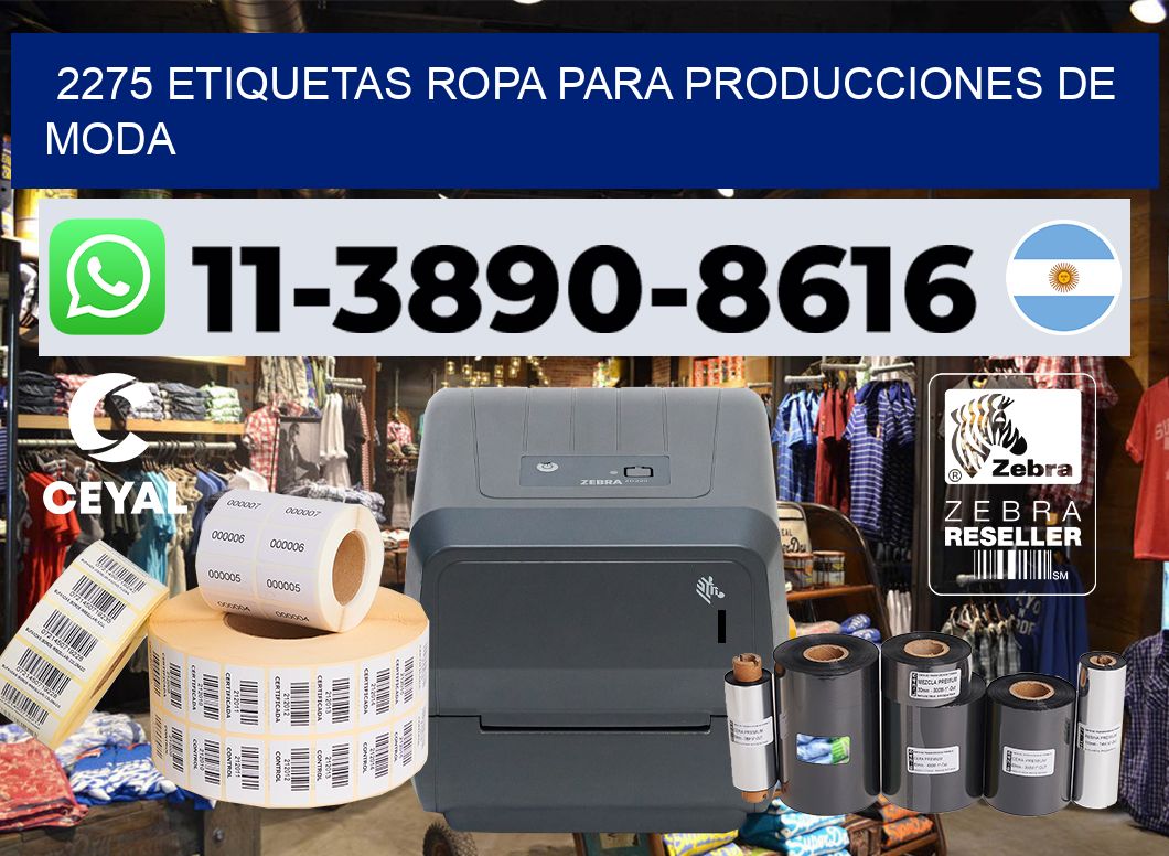 2275 Etiquetas ropa para producciones de moda