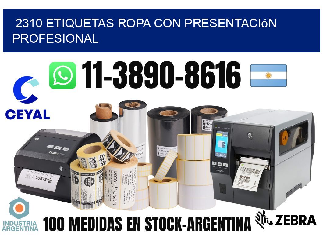 2310 Etiquetas ropa con presentación profesional