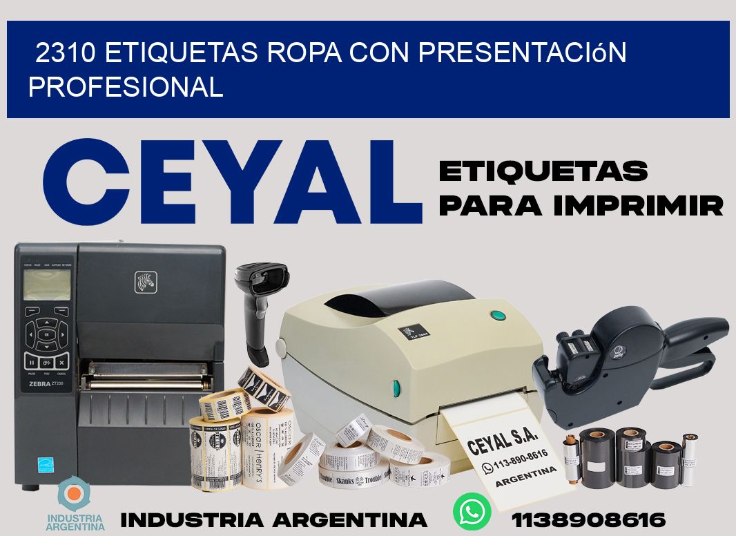 2310 Etiquetas ropa con presentación profesional