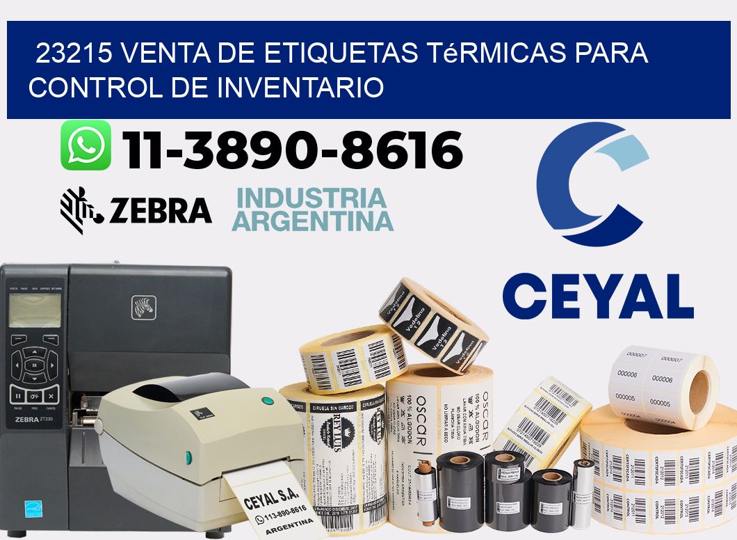 23215 venta de etiquetas térmicas para control de inventario