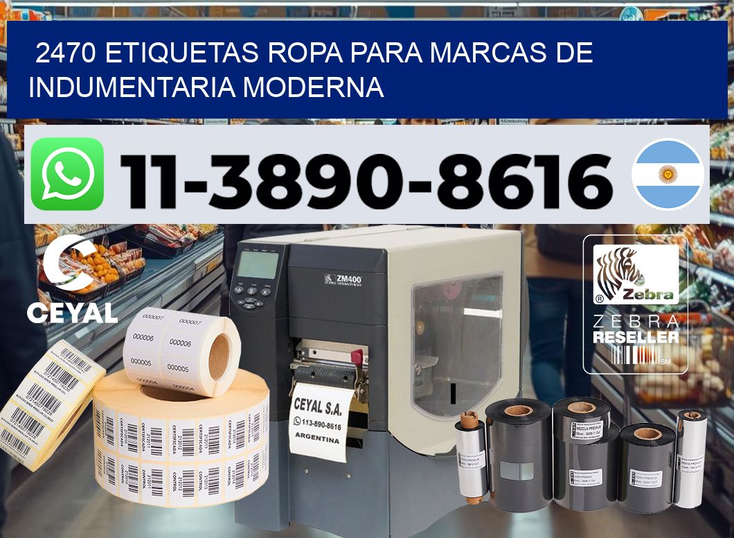 2470 Etiquetas ropa para marcas de indumentaria moderna