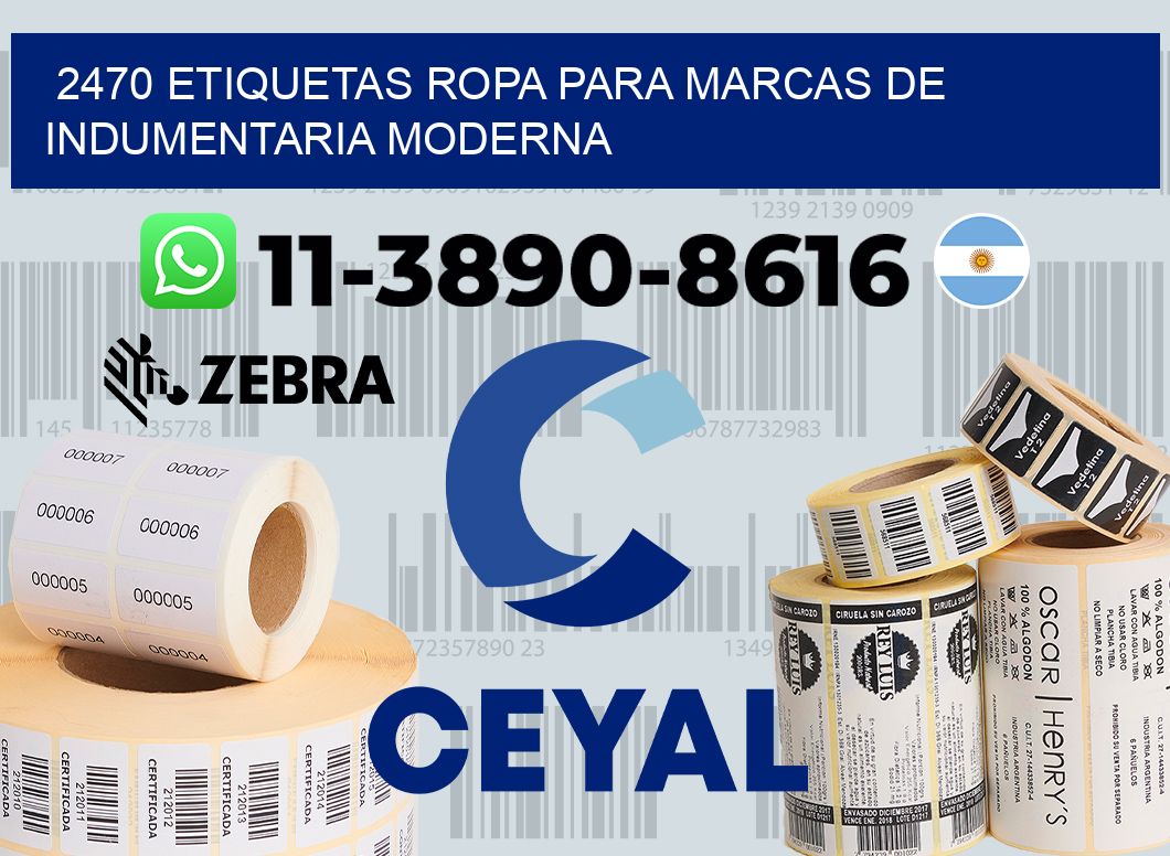2470 Etiquetas ropa para marcas de indumentaria moderna