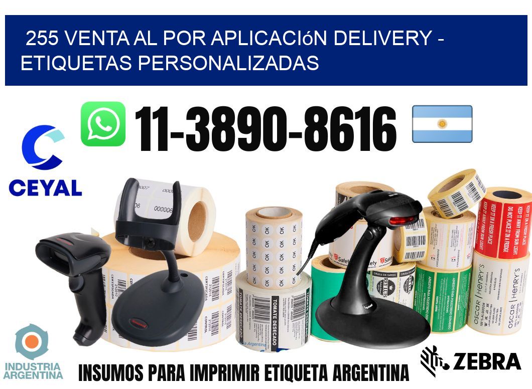 255 Venta al Por Aplicación delivery - Etiquetas Personalizadas