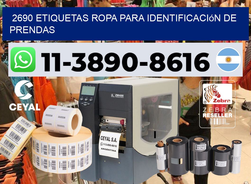 2690 Etiquetas ropa para identificación de prendas