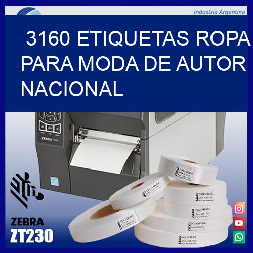 3160 Etiquetas ropa para moda de autor nacional