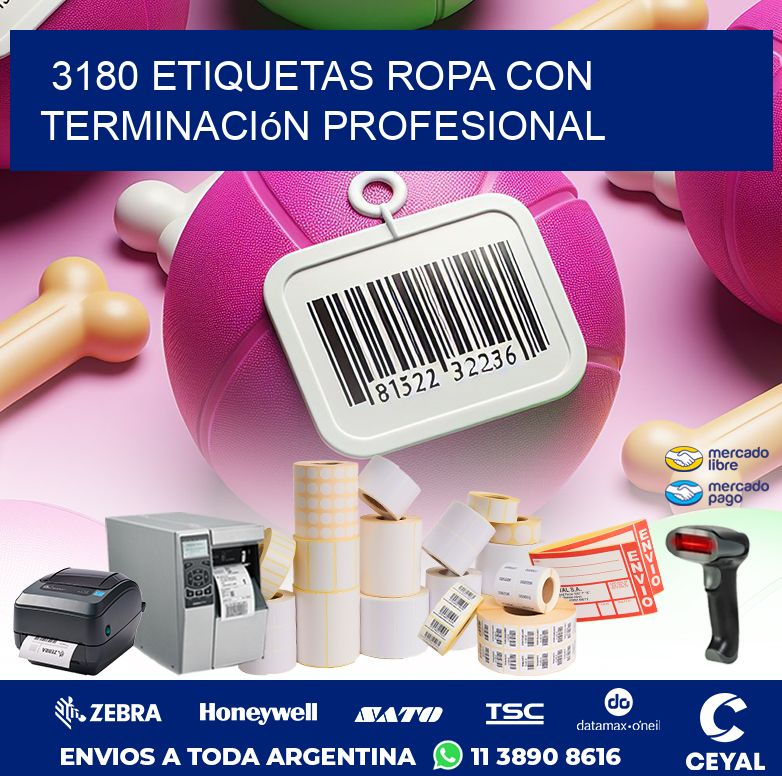 3180 Etiquetas ropa con terminación profesional