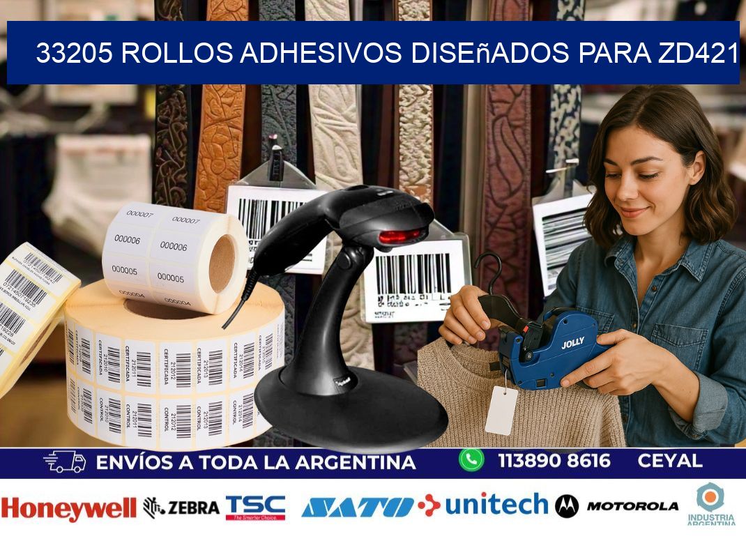 33205 rollos adhesivos diseñados para zd421