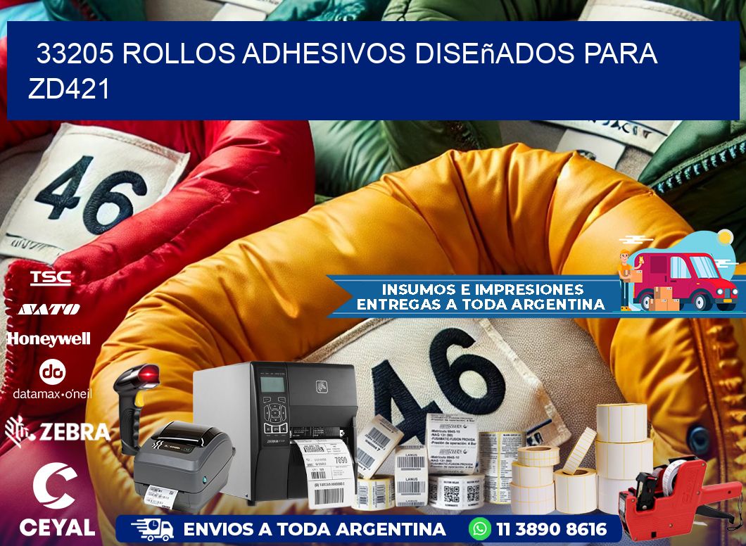 33205 rollos adhesivos diseñados para zd421