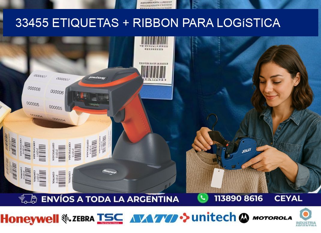33455 etiquetas + ribbon para logística