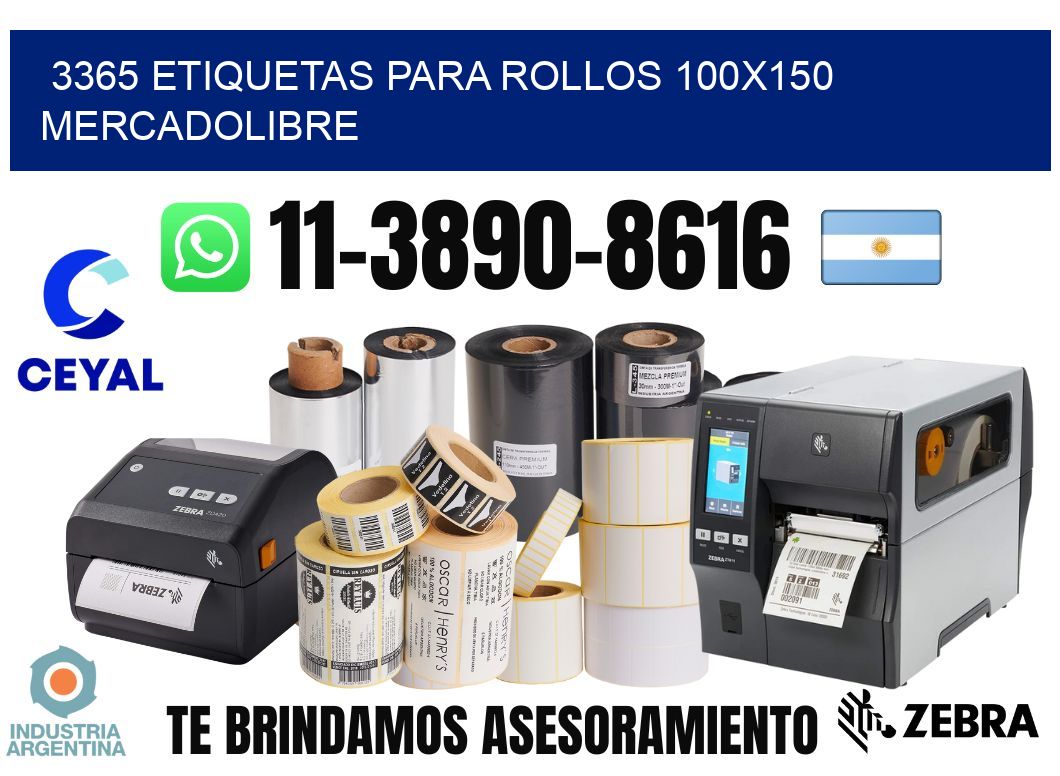 3365 etiquetas para rollos 100×150 mercadolibre